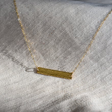 Load image into Gallery viewer, Hammered Bar Necklace